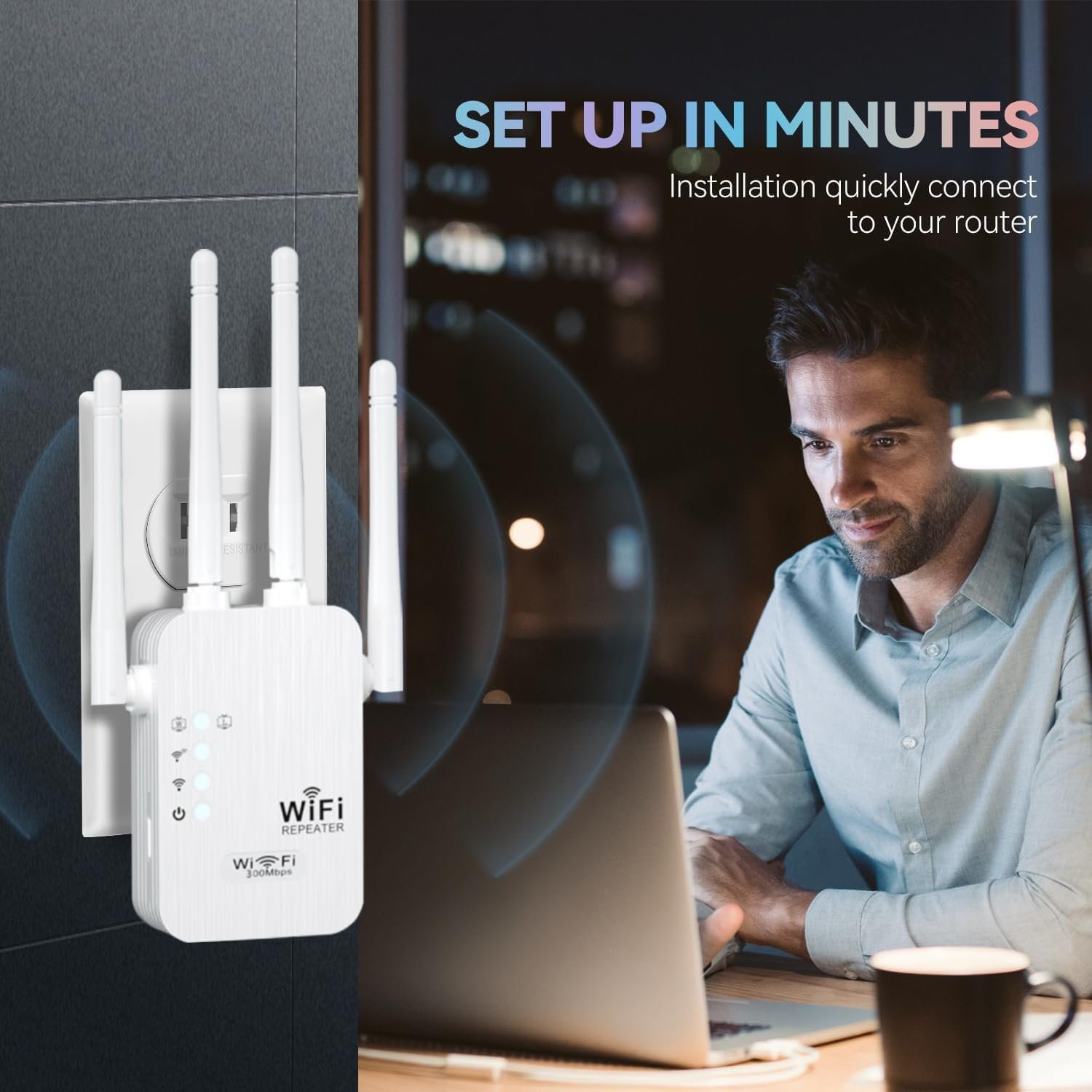 2024 WiFi Extender Signal Booster 1200mbps Wifi Amplifier 5G Wireless Wifi Repeater For Home Repeater with Ethernet Port